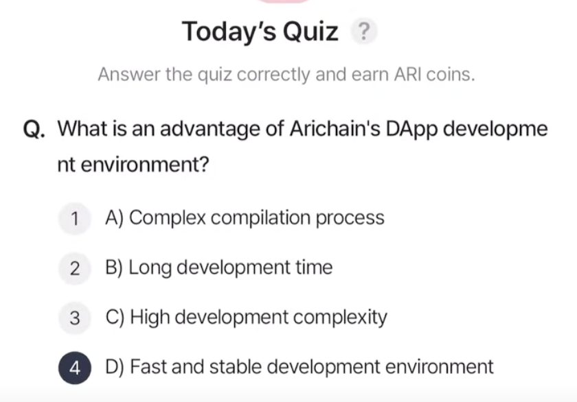 ARI Wallet Daily Quiz Answer 4 May 2025 (AriChain)